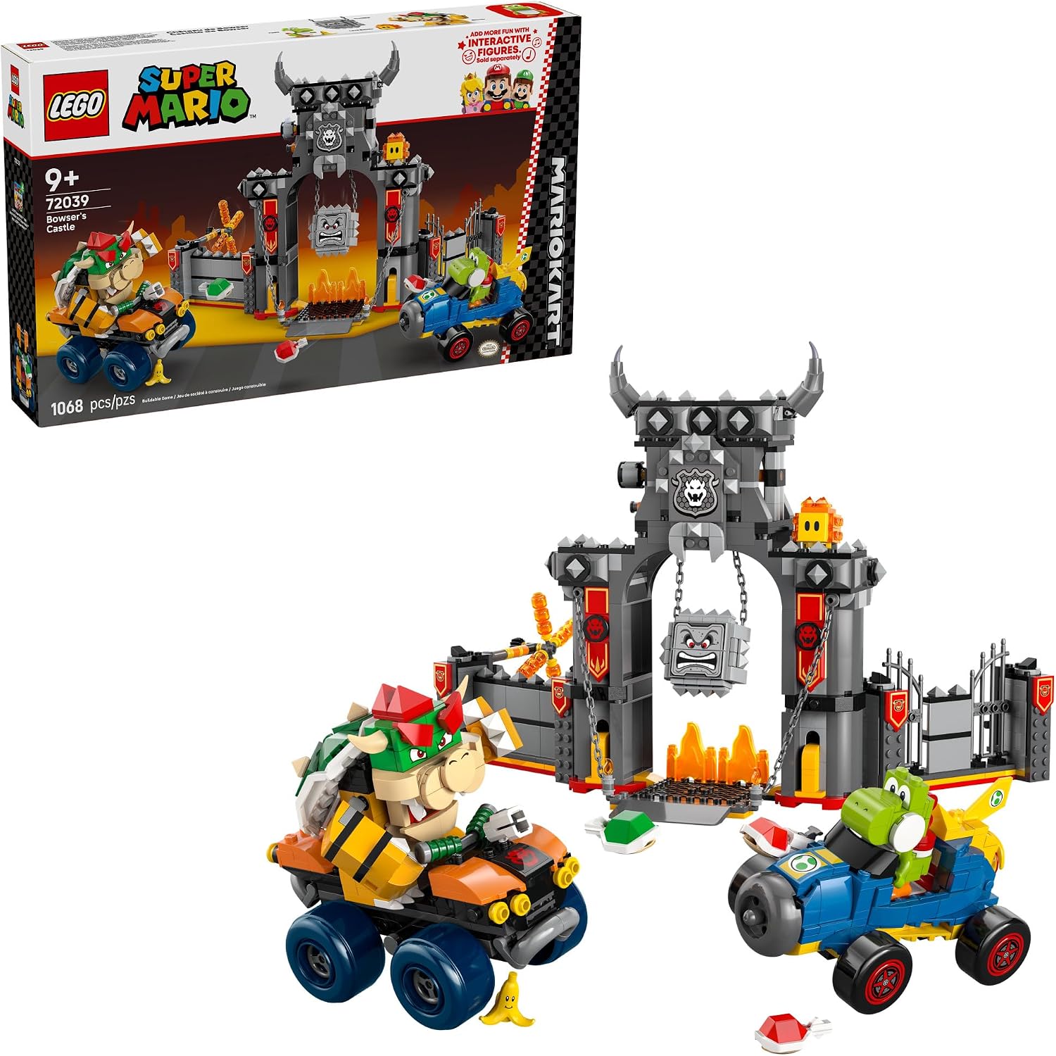 LEGO Super Mario: Mario Kart – Bowser’s Castle Building Toy for Kids - Pretend Play Set for Boys & Girls, Ages 9+ - Nint