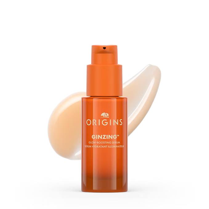 Origins GinZing Glow-Boosting Vitamin C Serum with Caffeine & Ginseng | Smoother Skin & Less Visible Pores, 1 Fl Oz