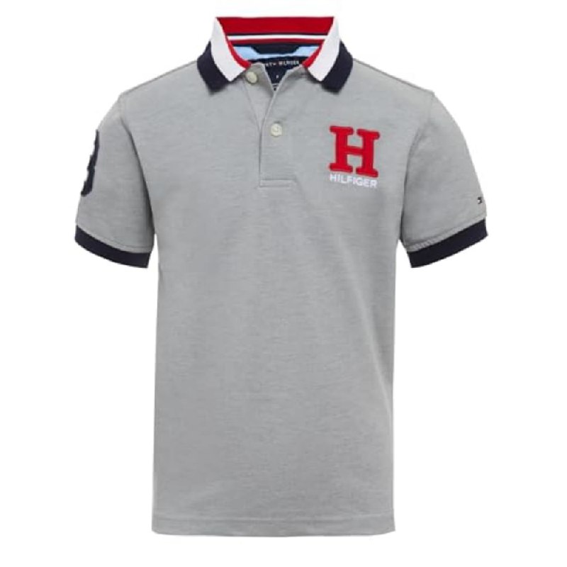 Tommy Hilfiger Boys' Short Sleeve Premium Matt Polo Shirt, Matt Tri