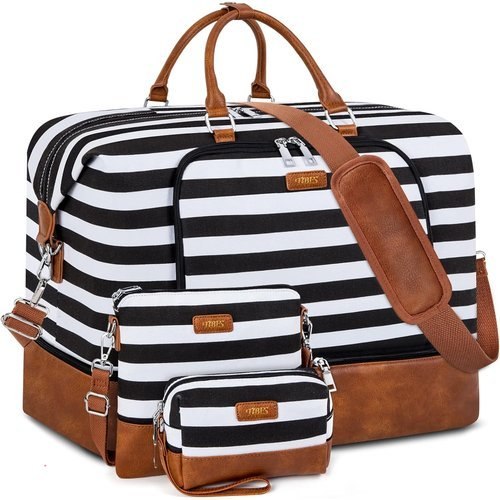 TIBES Travel Weekender Bag for Women, Overnight Bag with Shoe