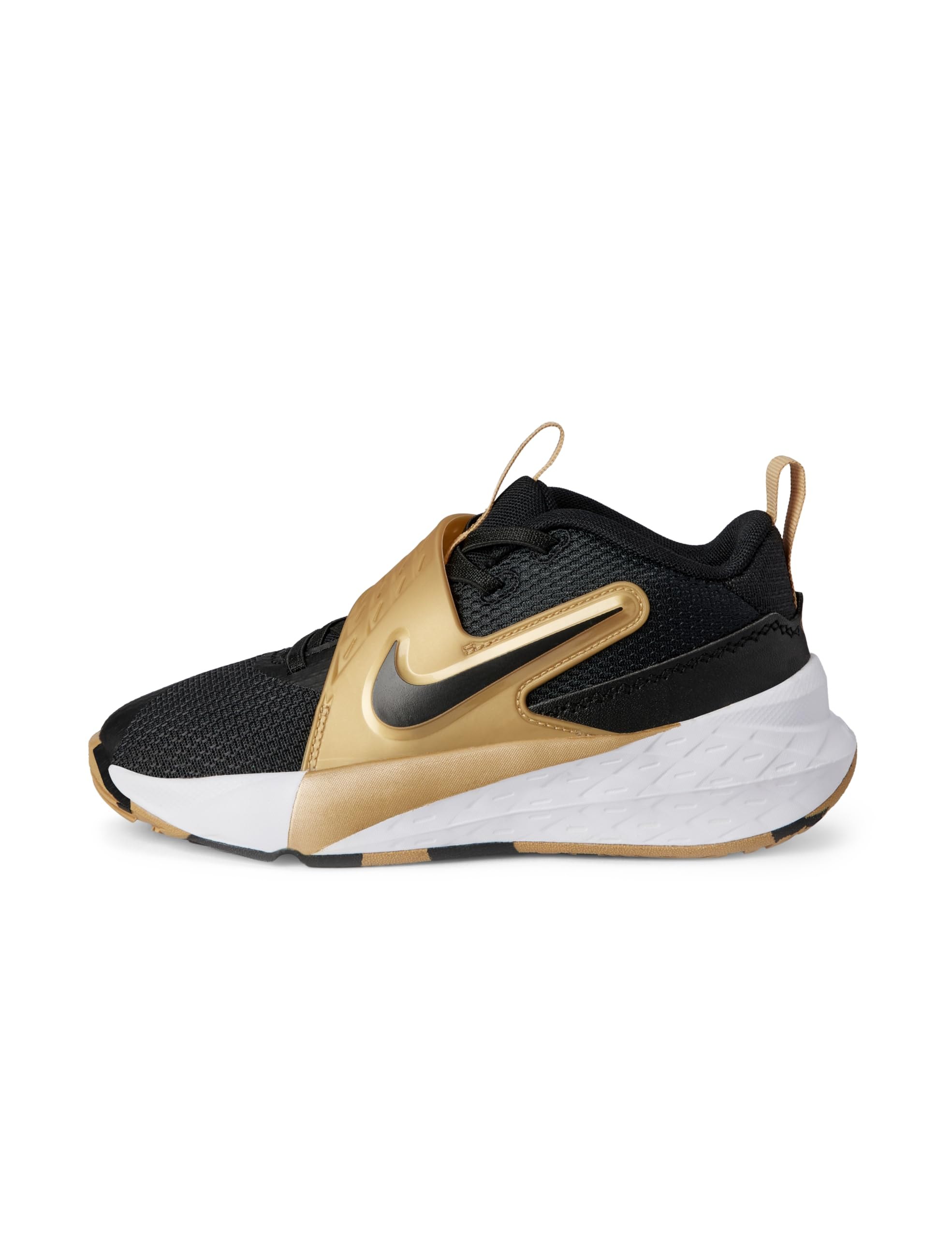 Nike Little Kid's Team Hustle D Basketball Shoes, Black/Black