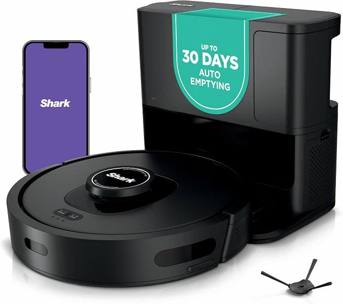 Shark AV2501S AI Ultra Robot Vacuum, with Matrix Clean, Home Mapping, 30-Day Capacity HEPA Bagless Self Empty Base, Perf