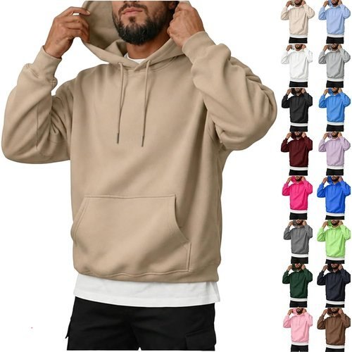 Oversized Hoodie Men Comfort Plus Size Hooded Sweatshirt Fleece Pullover