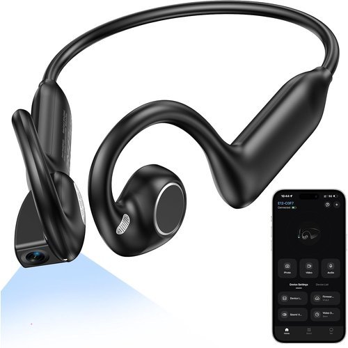 BEARTAIN E12 Bone Conduction Headphones with Camera