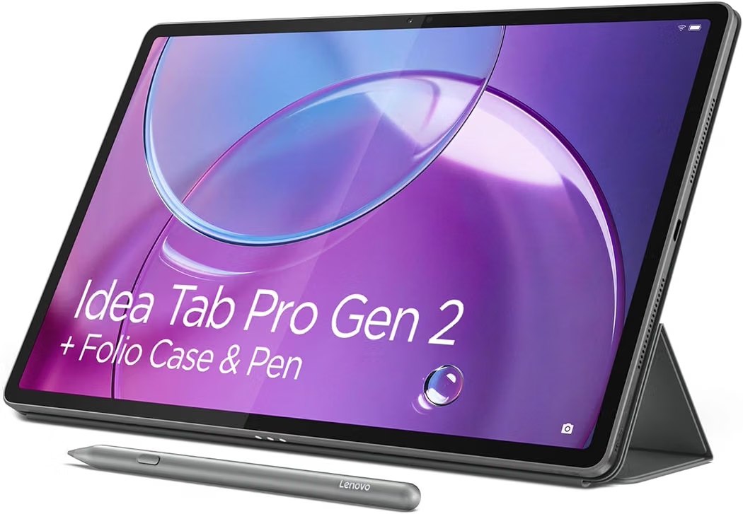 Lenovo Idea Tab Pro Gen 2 Tablet + Pen & Folio Case - 13″ 3.5K IPS Touchscreen Display - 144Hz - Qualcomm® Snapdragon® 8