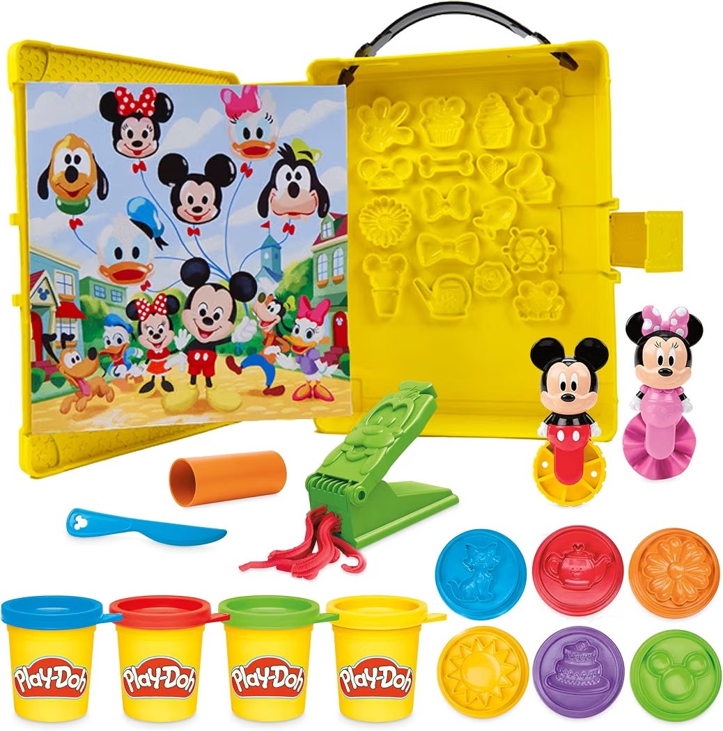 Play-Doh Disney Junior Mickey Mouse Clubhouse, Shape a Story Playset, Storage & Travel, Arts & Crafts Preschool Toys for
