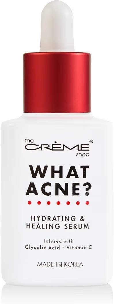 The Crème Shop Korean Skin Care | What Acne? - Hydrating & Healing Vitamin C Serum for Acne Treatment, Dull Skin, irrita