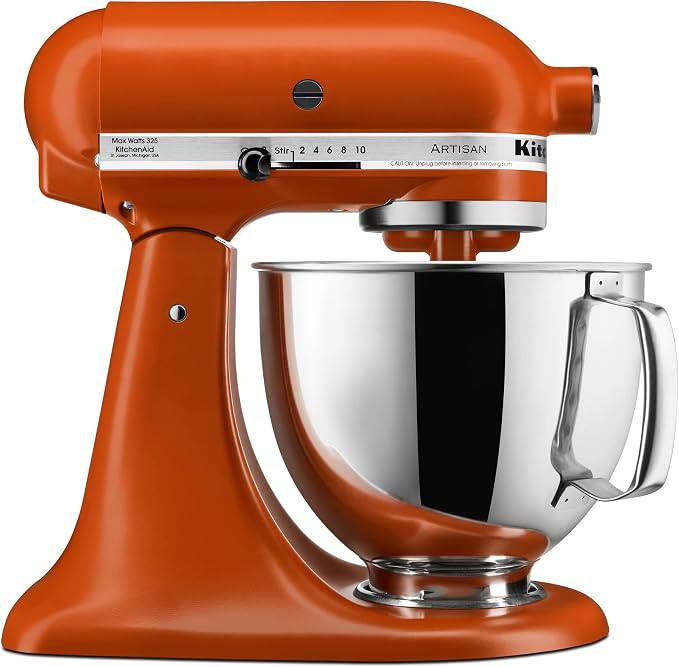 KitchenAid Artisan, 5-Qt Tilt Head Stand Mixer, KSM150PS, Scorched Orange