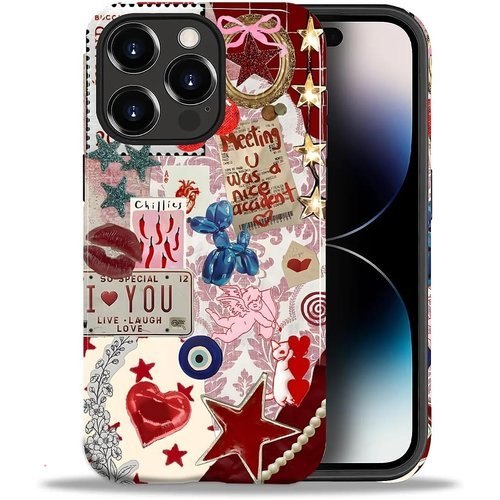 DAIZAG Case for iPhone 14 Pro,Mixed 2 Layer Design Shockproof Soft TPU