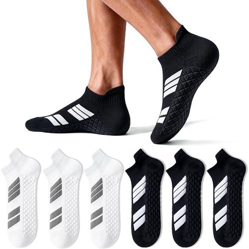 Ankle Socks for Men Size 9-13, with Heel Tab for Athletic Running Sports